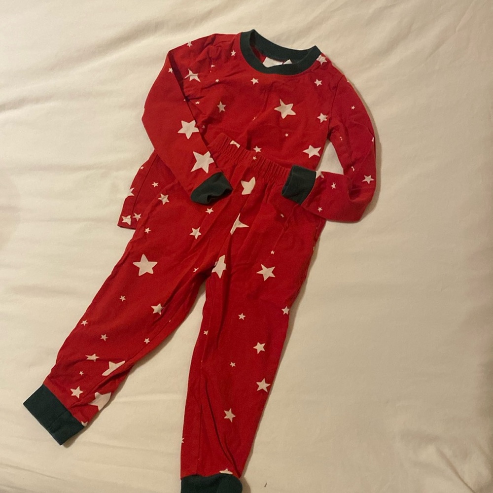 Rachel Parcell Red and Green Holiday pajamas with white stars